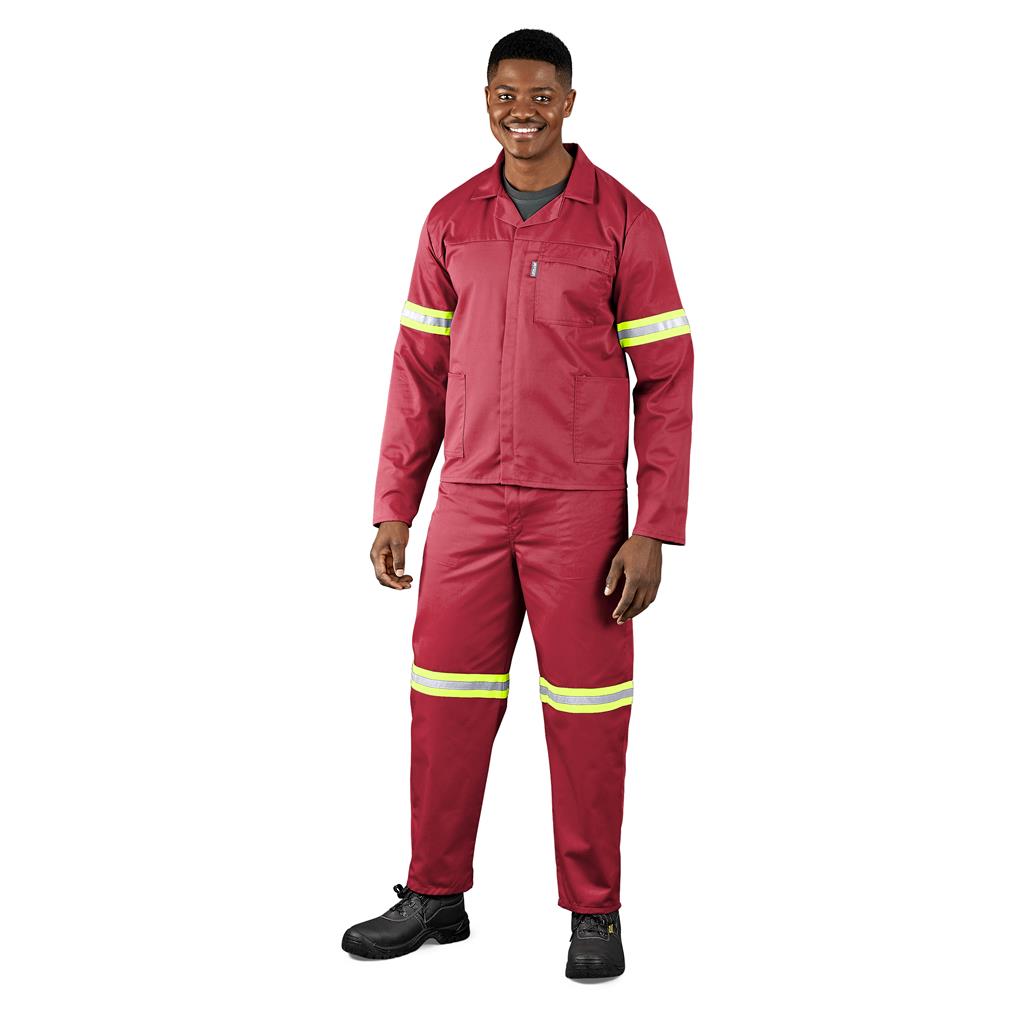 Trade Polycotton Conti Suit - Reflective Arms & Legs - Yellow Tape - Print Fast Express