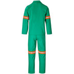 Trade Polycotton Conti Suit - Reflective Arms & Legs - Orange Tape in Green - Print Fast Express