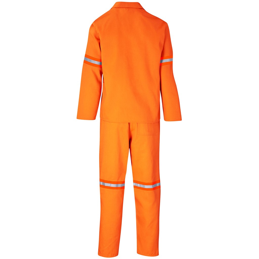 Trade Polycotton Conti Suit - Reflective Arms & Legs - Orange Tape in Orange - Print Fast Express