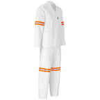 Trade Polycotton Conti Suit - Reflective Arms & Legs - Orange Tape in White - Print Fast Express