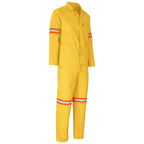 Trade Polycotton Conti Suit - Reflective Arms & Legs - Orange Tape in Yellow - Print Fast Express