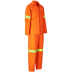 Trade Polycotton Conti Suit - Reflective Arms, Legs & Back - Yellow Tape in Orange - Print Fast Express