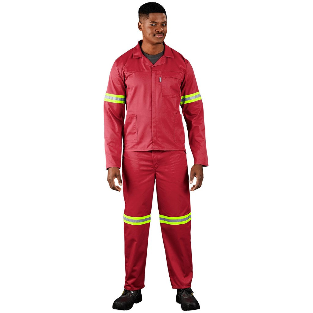Trade Polycotton Conti Suit - Reflective Arms, Legs & Back - Yellow Tape — Print Fast Express