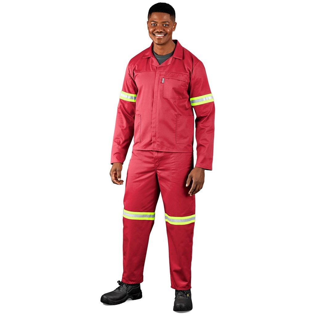 Trade Polycotton Conti Suit - Reflective Arms, Legs & Back - Yellow Tape — Print Fast Express