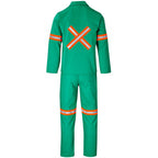 Trade Polycotton Conti - Suit Reflective Arms, Legs & Back - Orange Tape in Green - Print Fast Express