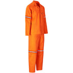 Trade Polycotton Conti - Suit Reflective Arms, Legs & Back - Orange Tape in Orange - Print Fast Express