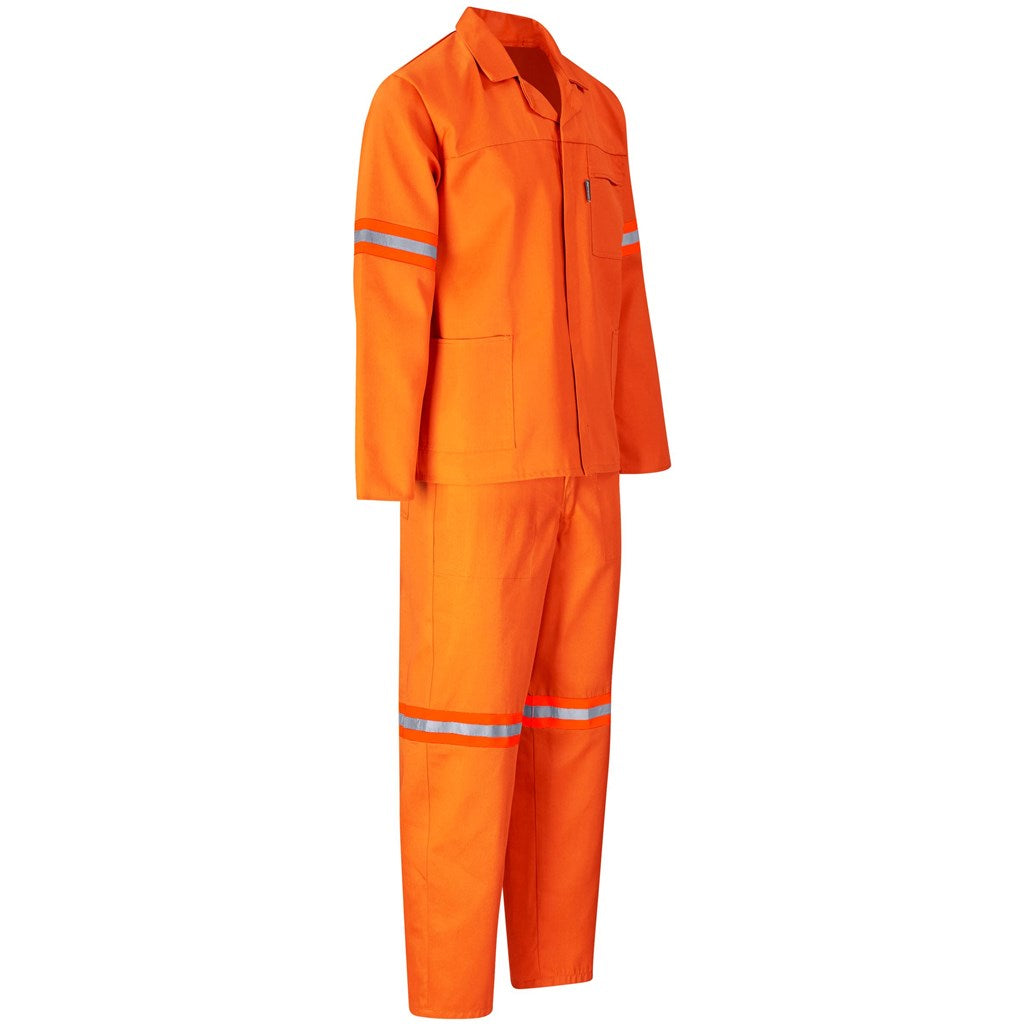 Trade Polycotton Conti - Suit Reflective Arms, Legs & Back - Orange Tape in Orange - Print Fast Express