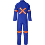 Trade Polycotton Conti - Suit Reflective Arms, Legs & Back - Orange Tape in Royal Blue - Print Fast Express