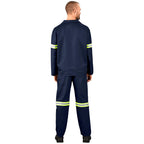 Technician 100% Cotton Conti Suit - Reflective Arms & Legs - Yellow Tape custom branded with your logo