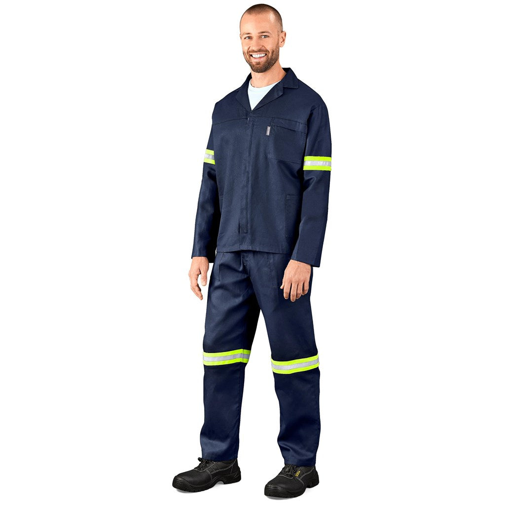 Technician 100% Cotton Conti Suit - Reflective Arms & Legs - Yellow Tape — Print Fast Express