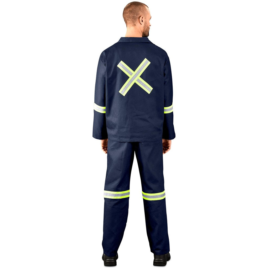 Technician 100% Cotton Conti Suit - Reflective Arms, Legs & Back - Yellow Tape — Print Fast Express