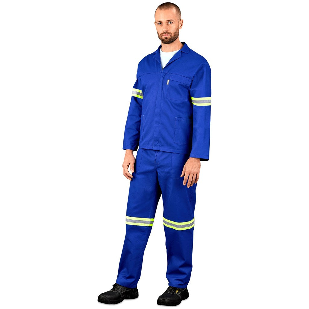 Technician 100% Cotton Conti Suit - Reflective Arms, Legs & Back - Yellow Tape — Print Fast Express