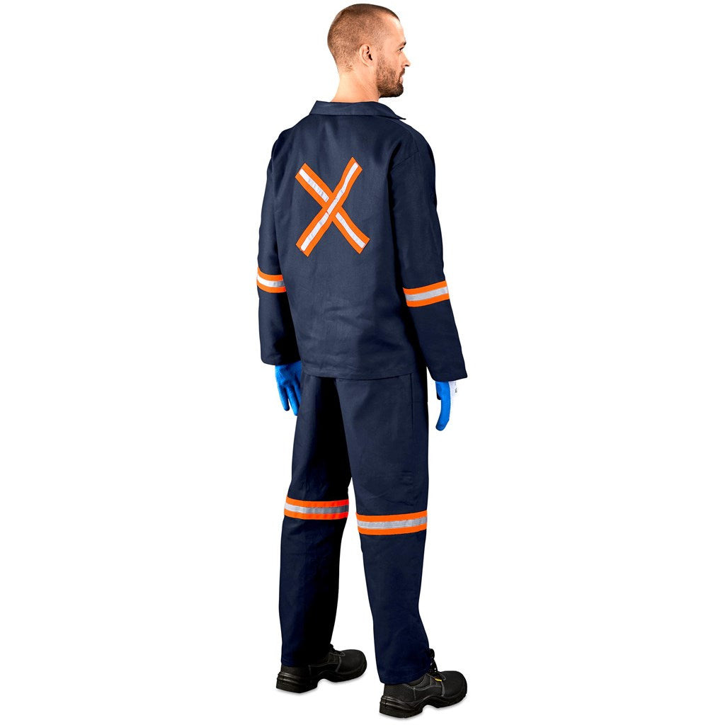 Technician 100% Cotton Conti Suit - Reflective Arms, Legs & Back - Orange Tape — Print Fast Express