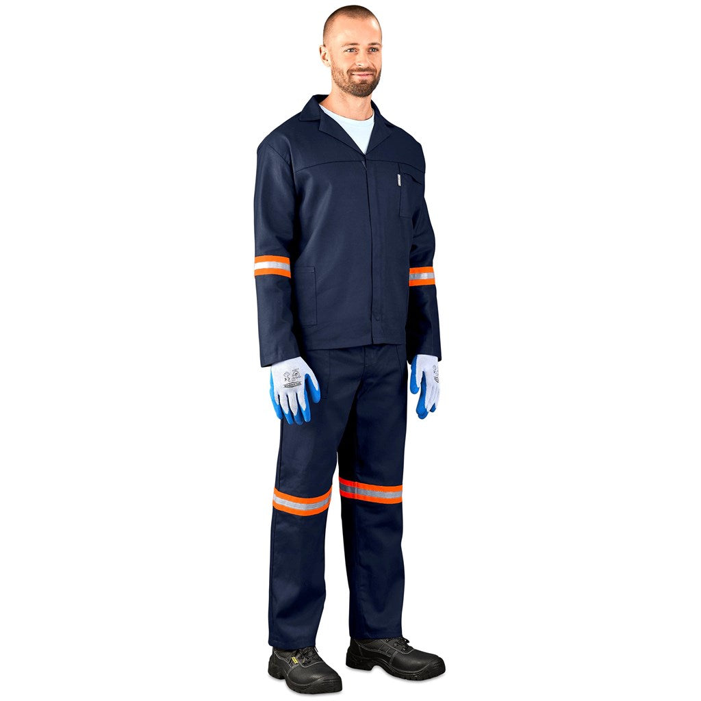 Technician 100% Cotton Conti Suit - Reflective Arms, Legs & Back - Orange Tape - Print Fast Express