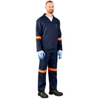 Technician 100% Cotton Conti Suit - Reflective Arms, Legs & Back - Orange Tape - Print Fast Express