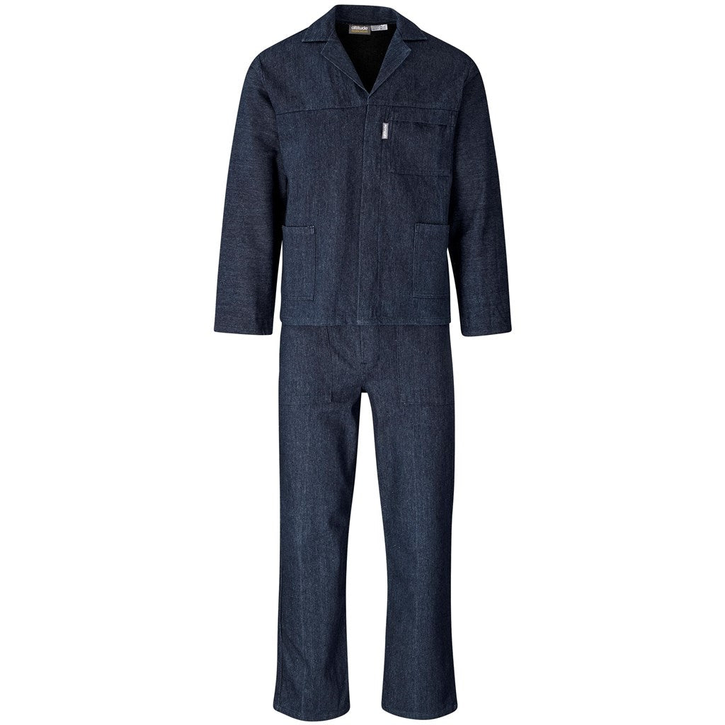 Vintage 100% Cotton Denim Conti Suit in Dark Blue — Print Fast Express