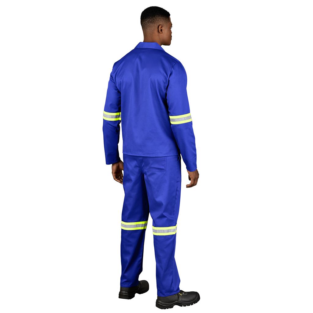 Trade Polycotton Conti Suit - Reflective Arms & Legs - Yellow Taped — Print Fast Express