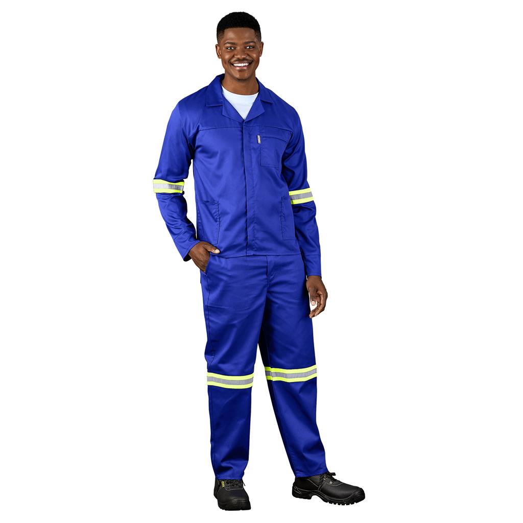 Trade Polycotton Conti Suit - Reflective Arms & Legs - Yellow Taped — Print Fast Express