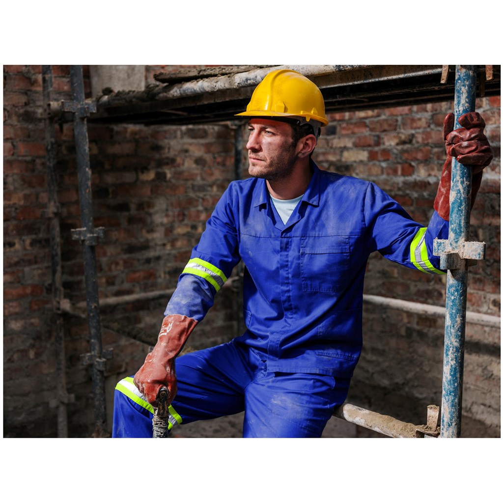 Trade Polycotton Conti Suit - Reflective Arms & Legs - Yellow Taped — Print Fast Express