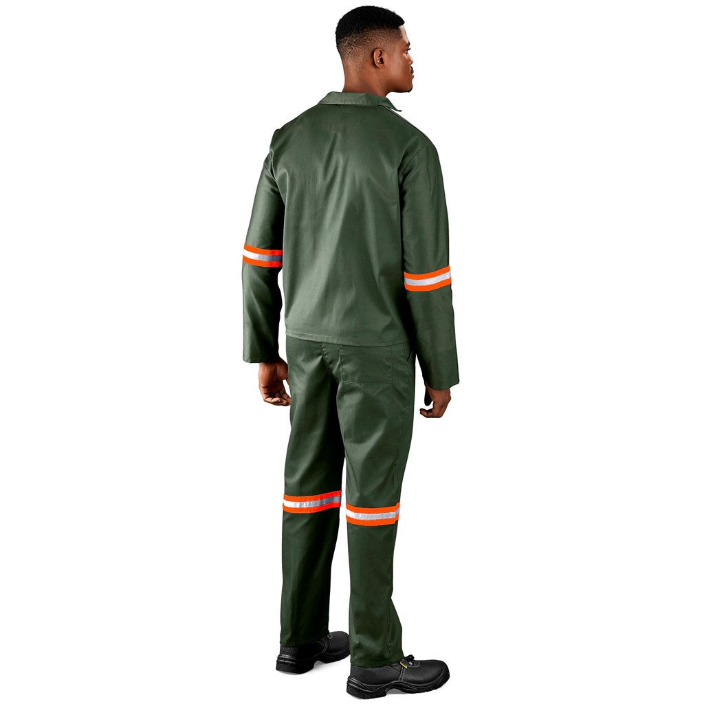 Acid Resistant Polycotton Conti Suit - Reflective Arm & Legs - Orange Tape — Print Fast Express