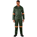 Acid Resistant Polycotton Conti Suit - Reflective Arm & Legs - Orange Tape custom branded with your logo