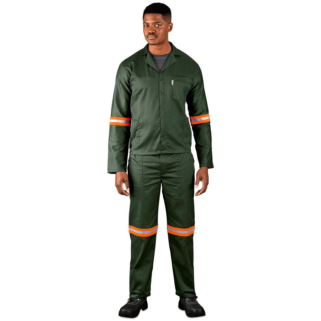 Acid Resistant Polycotton Conti Suit - Reflective Arm & Legs - Orange Tape — Print Fast Express