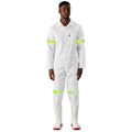 Safety Polycotton Boiler Suit - Reflective Arms Legs & Back - Yellow Tape custom branded with your logo