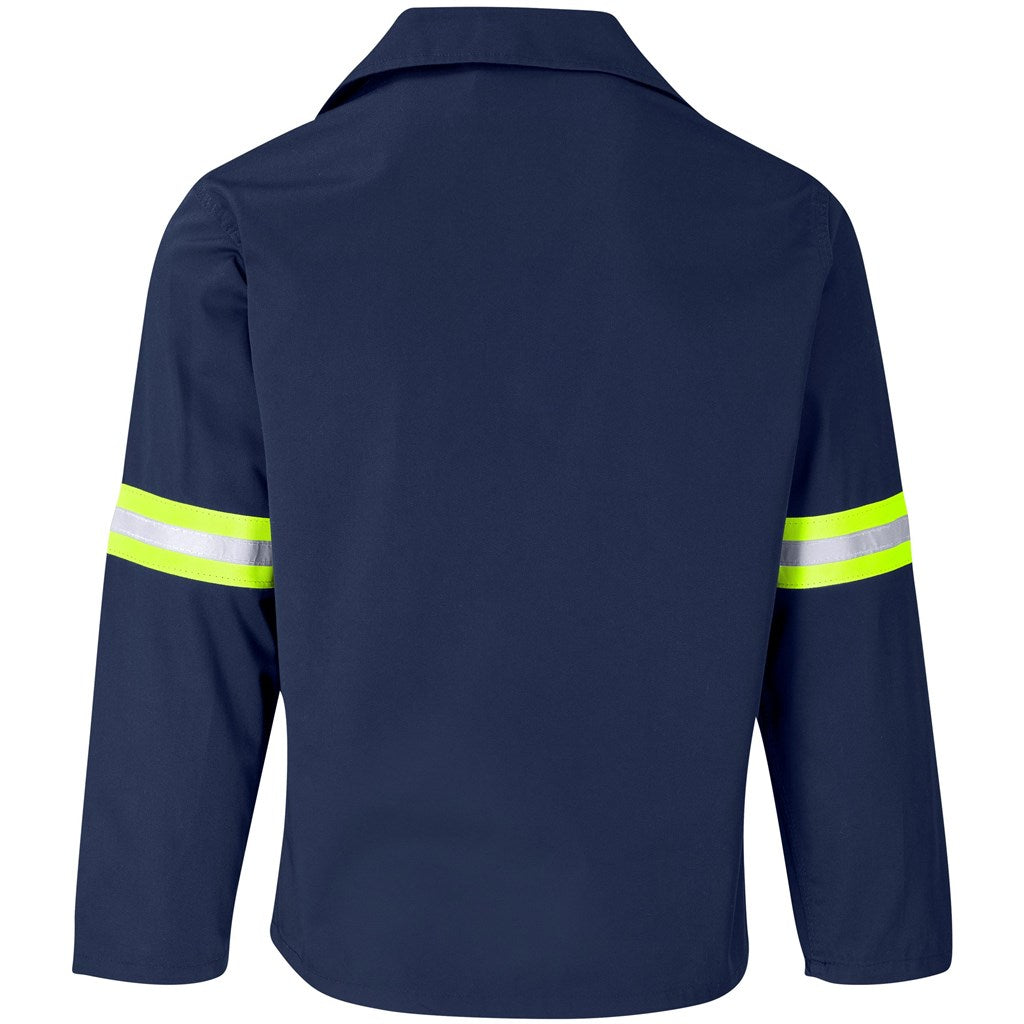 Site Premium Polycotton Jacket - Reflective Arms - Yellow Tape custom branded with your logo