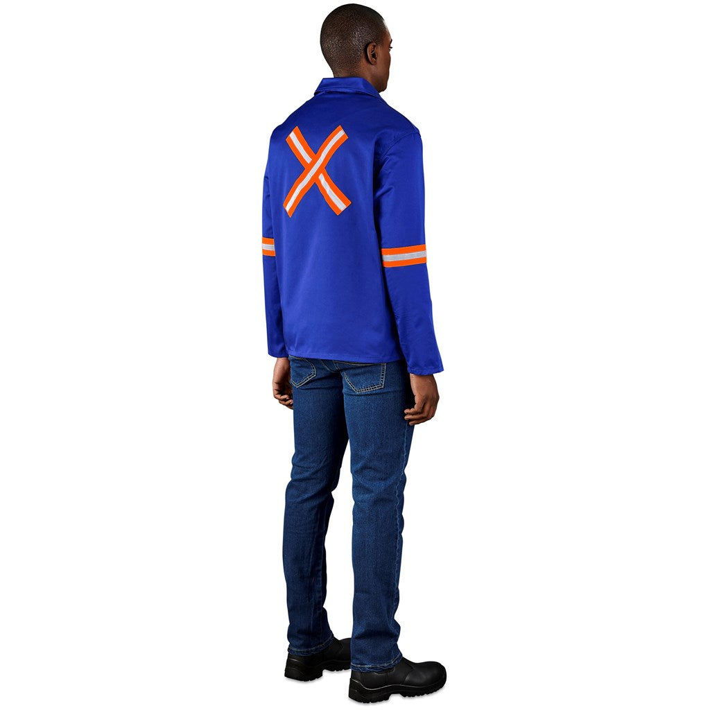 Site Premium Polycotton Jacket - Reflective Arms & Back - Orange Tape — Print Fast Express