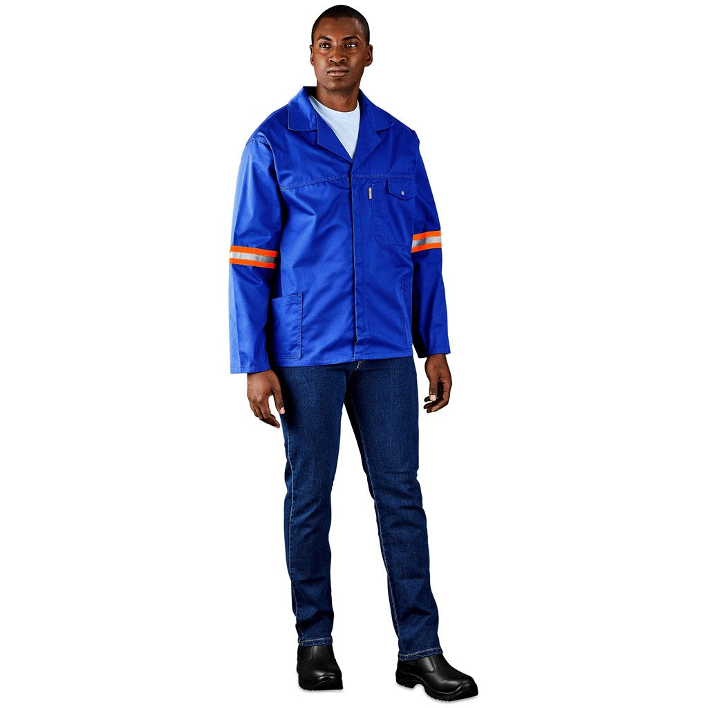 Site Premium Polycotton Jacket - Reflective Arms & Back - Orange Tape — Print Fast Express