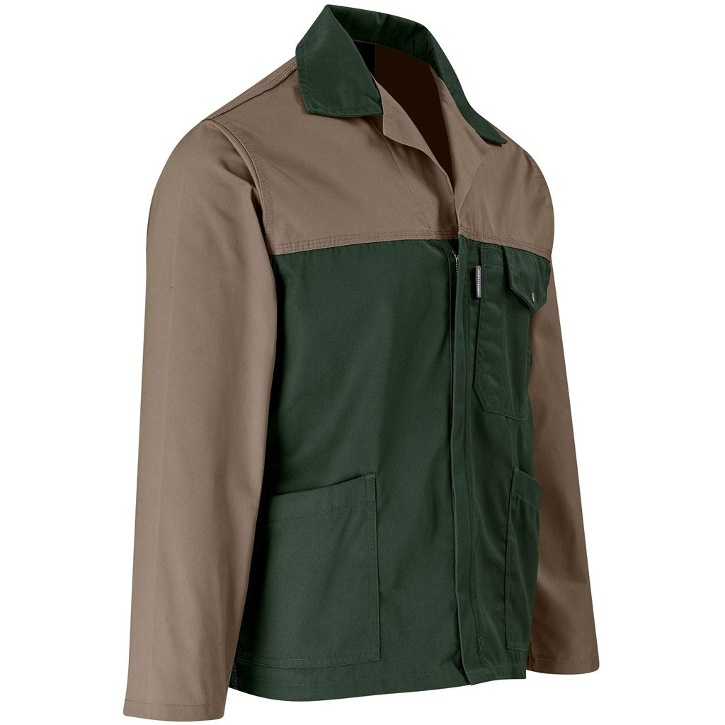 Site Premium Two-Tone Polycotton Jacket in Khaki - Print Fast Express