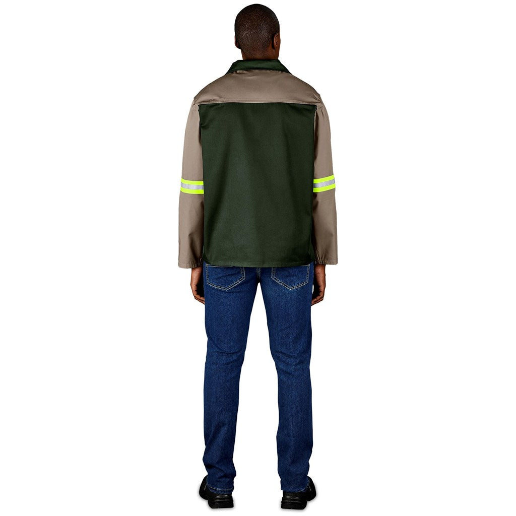 Site Premium Two-Tone Polycotton Jacket - Reflective Arms - Yellow Tape — Print Fast Express