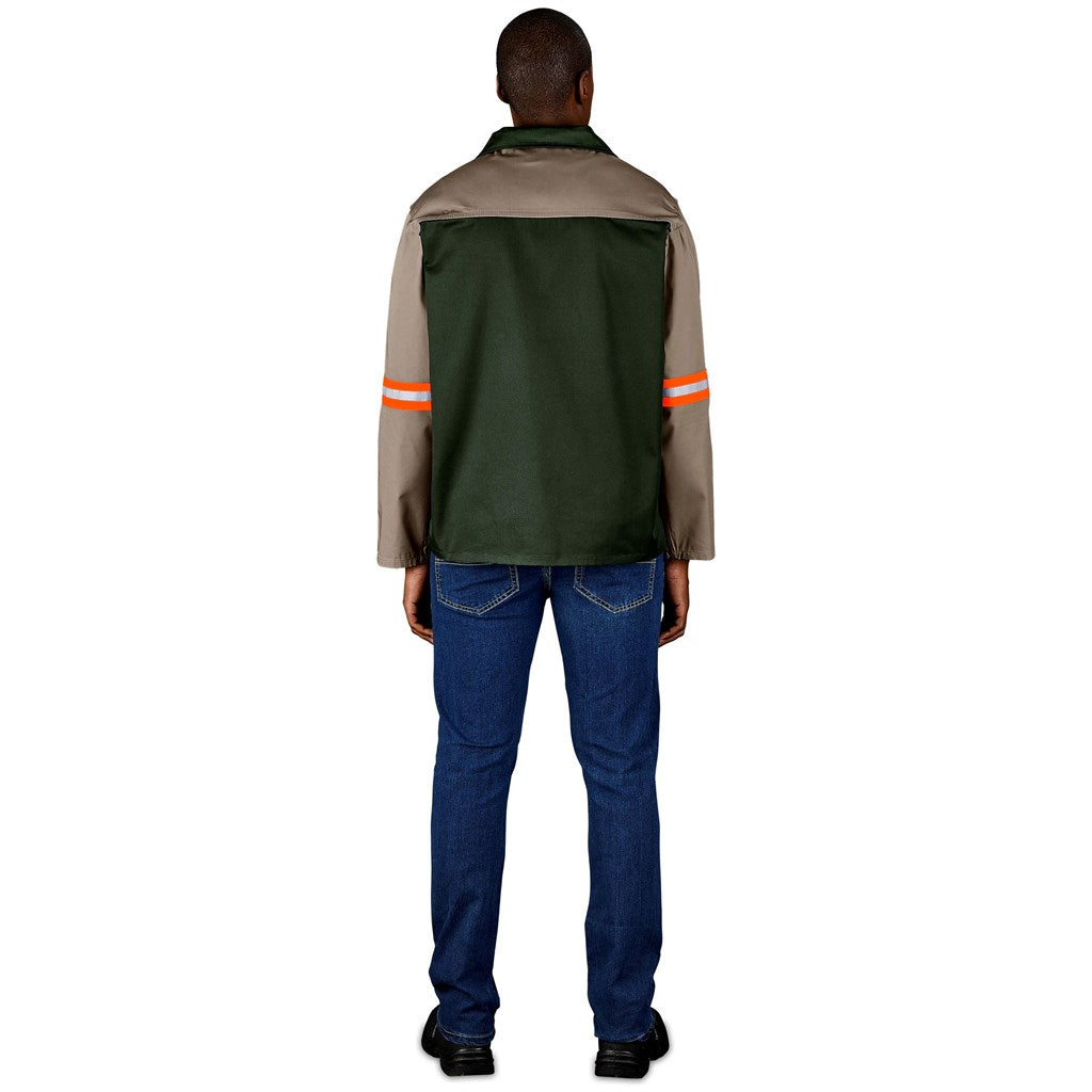 Site Premium Two-Tone Polycotton Jacket - Reflective Arms - Orange Tape — Print Fast Express