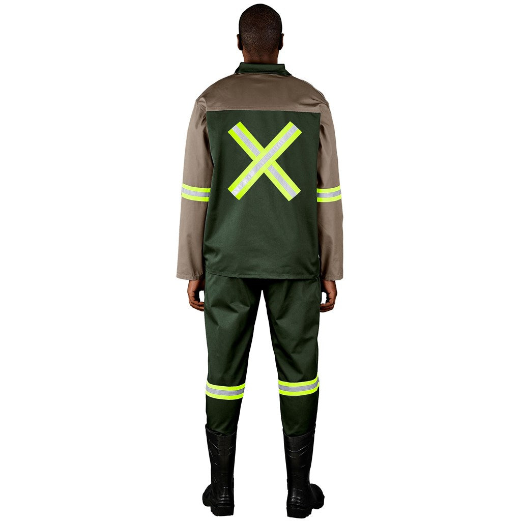Site Premium Two-Tone Polycotton Jacket - Reflective Arms & Back - Yellow Tape — Print Fast Express