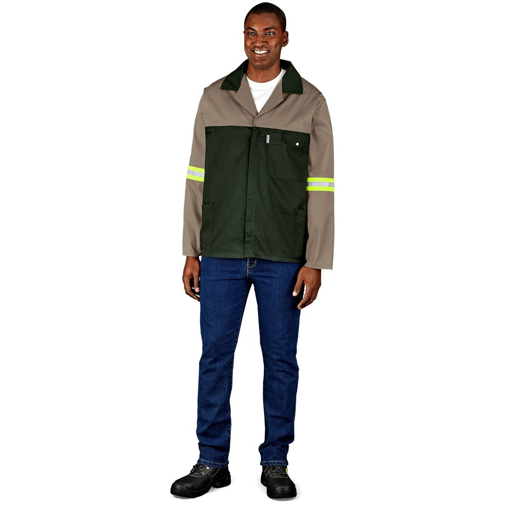Site Premium Two-Tone Polycotton Jacket - Reflective Arms & Back - Yellow Tape — Print Fast Express