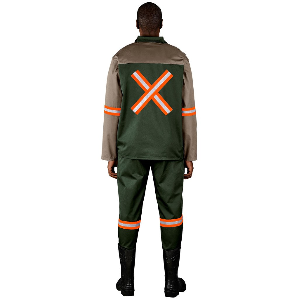 Site Premium Two-Tone Polycotton Jacket - Reflective Arms & Back - Orange Tape — Print Fast Express