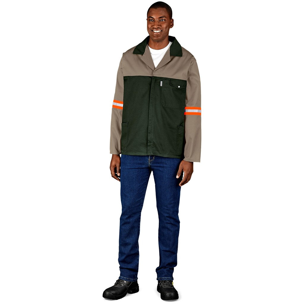 Site Premium Two-Tone Polycotton Jacket - Reflective Arms & Back - Orange Tape — Print Fast Express