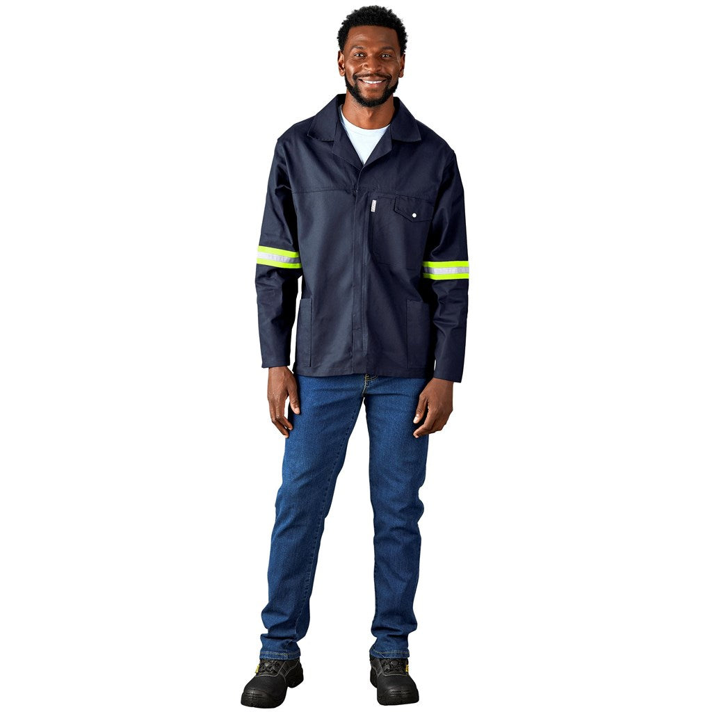 Artisan Premium 100% Cotton Jacket - Reflective Arms - Yellow Tape - Print Fast Express