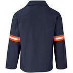 Artisan Premium 100% Cotton Jacket - Reflective Arms - Orange Tape in Navy - Print Fast Express