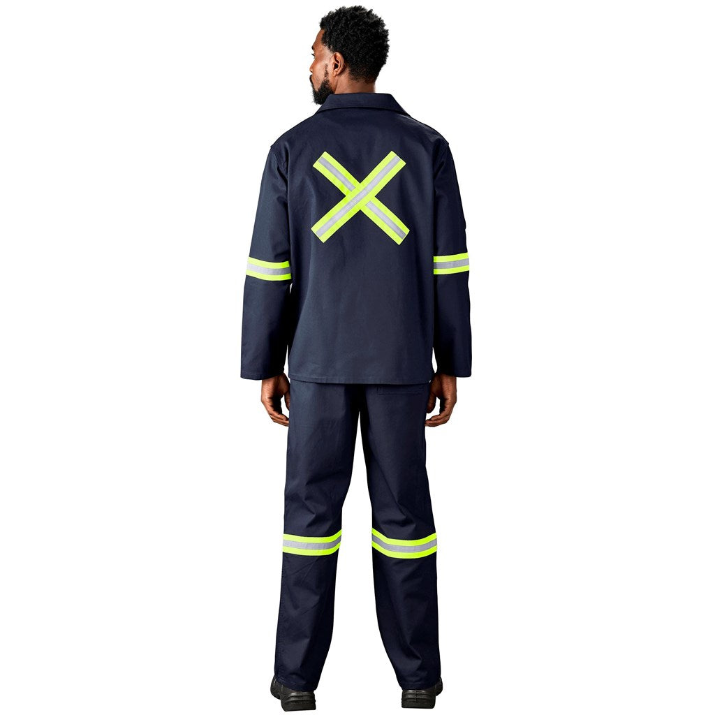 Artisan Premium 100% Cotton Jacket - Reflective Arms & Back - Yellow Tape - Print Fast Express