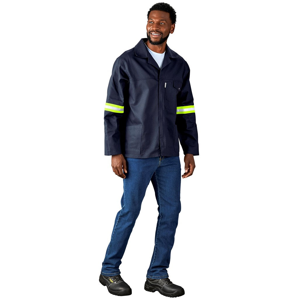 Artisan Premium 100% Cotton Jacket - Reflective Arms & Back - Yellow Tape - Print Fast Express