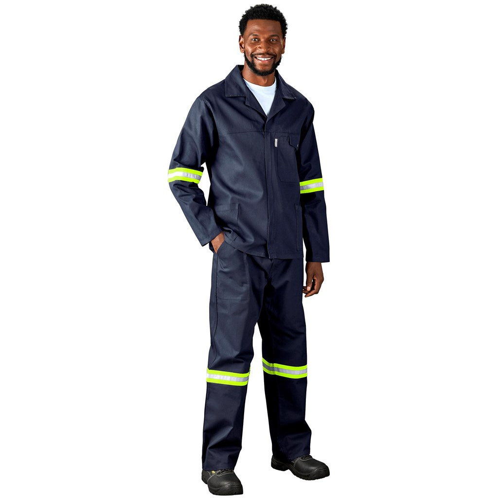 Artisan Premium 100% Cotton Jacket - Reflective Arms & Back - Yellow Tape — Print Fast Express
