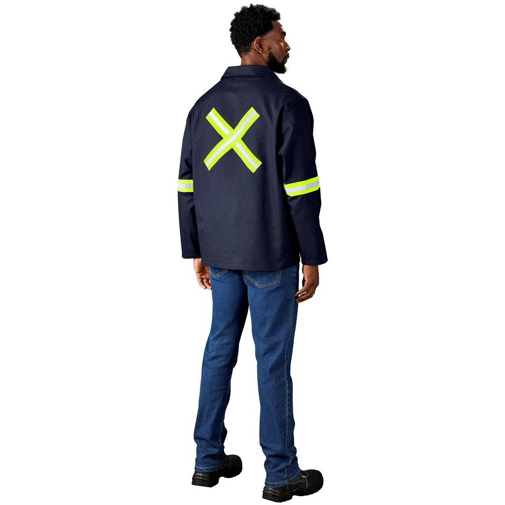 Artisan Premium 100% Cotton Jacket - Reflective Arms & Back - Yellow Tape - Print Fast Express