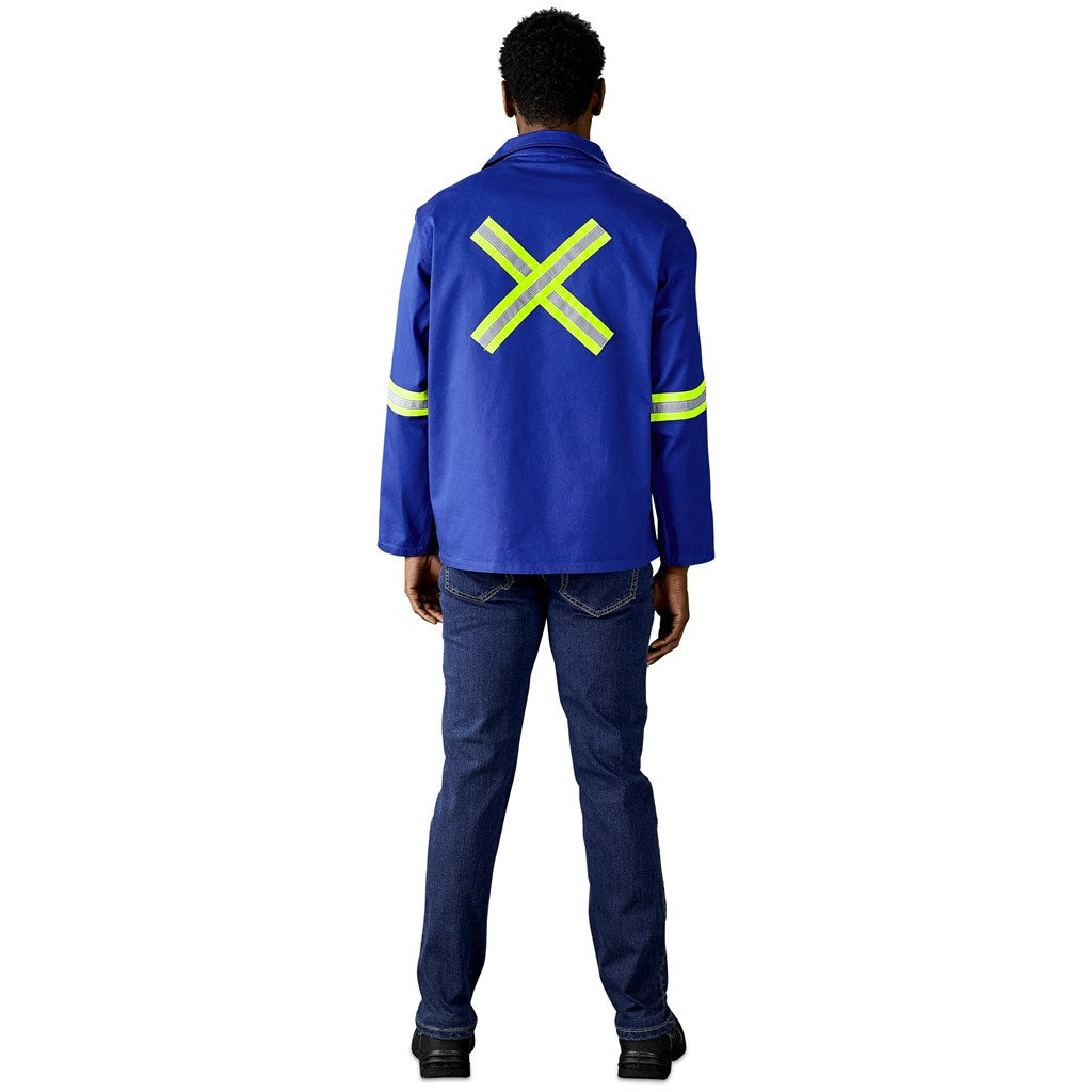 Artisan Premium 100% Cotton Jacket - Reflective Arms & Back - Yellow Tape — Print Fast Express