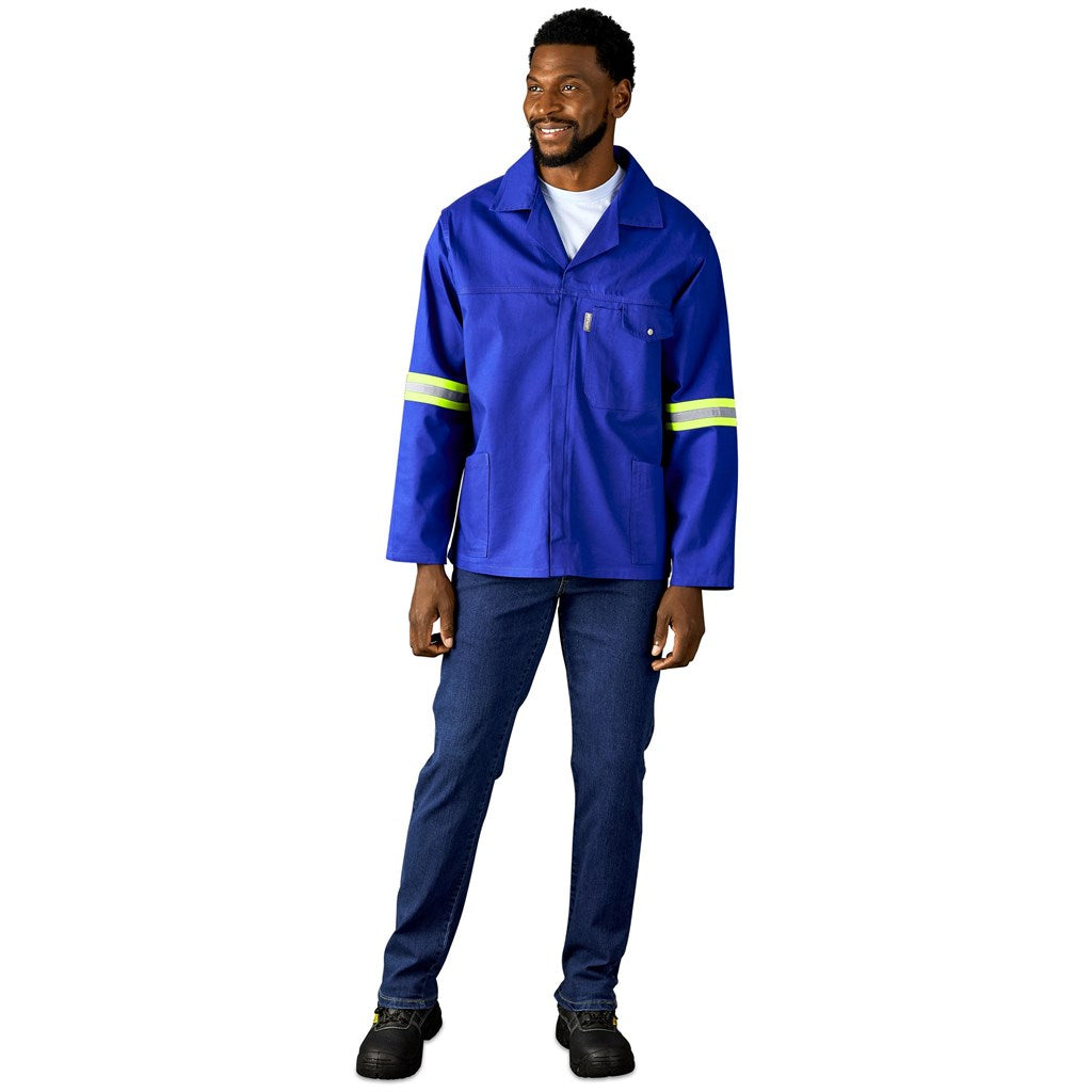 Artisan Premium 100% Cotton Jacket - Reflective Arms & Back - Yellow Tape — Print Fast Express