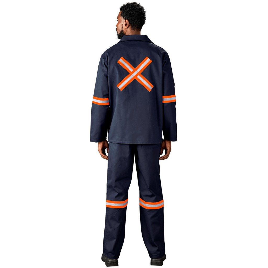 Artisan Premium 100% Cotton Jacket - Reflective Arms & Back - Orange Tape - Print Fast Express