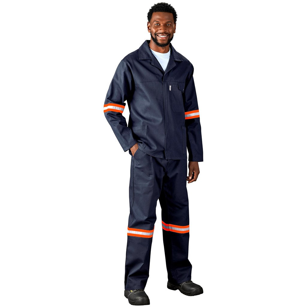 Artisan Premium 100% Cotton Jacket - Reflective Arms & Back - Orange Tape — Print Fast Express