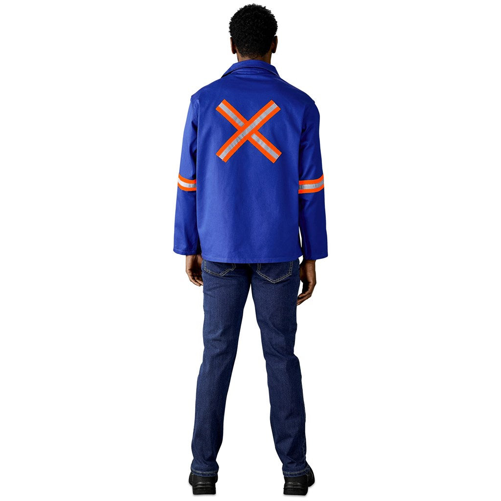 Artisan Premium 100% Cotton Jacket - Reflective Arms & Back - Orange Tape — Print Fast Express