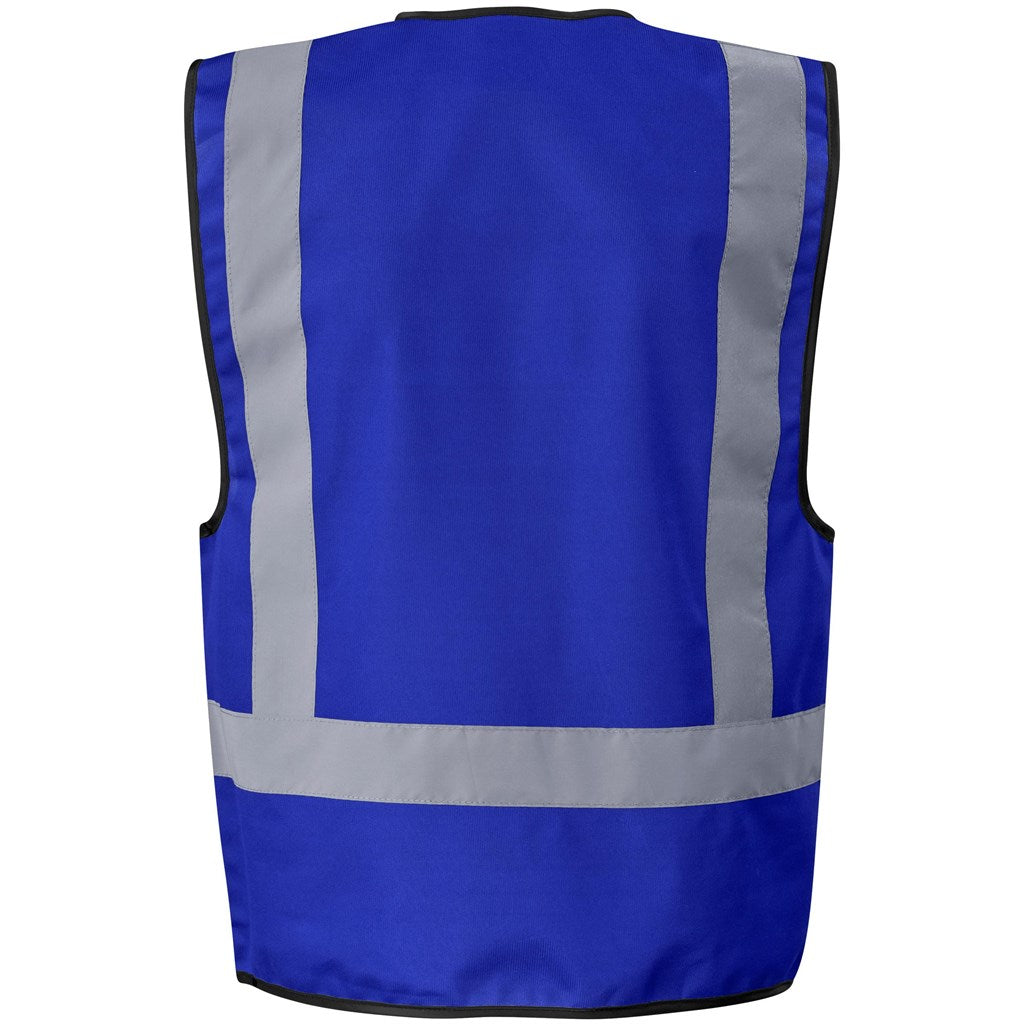 Direction En4 Hi-Viz Reflective Full Zip Vest in Royal Blue - Print Fast Express