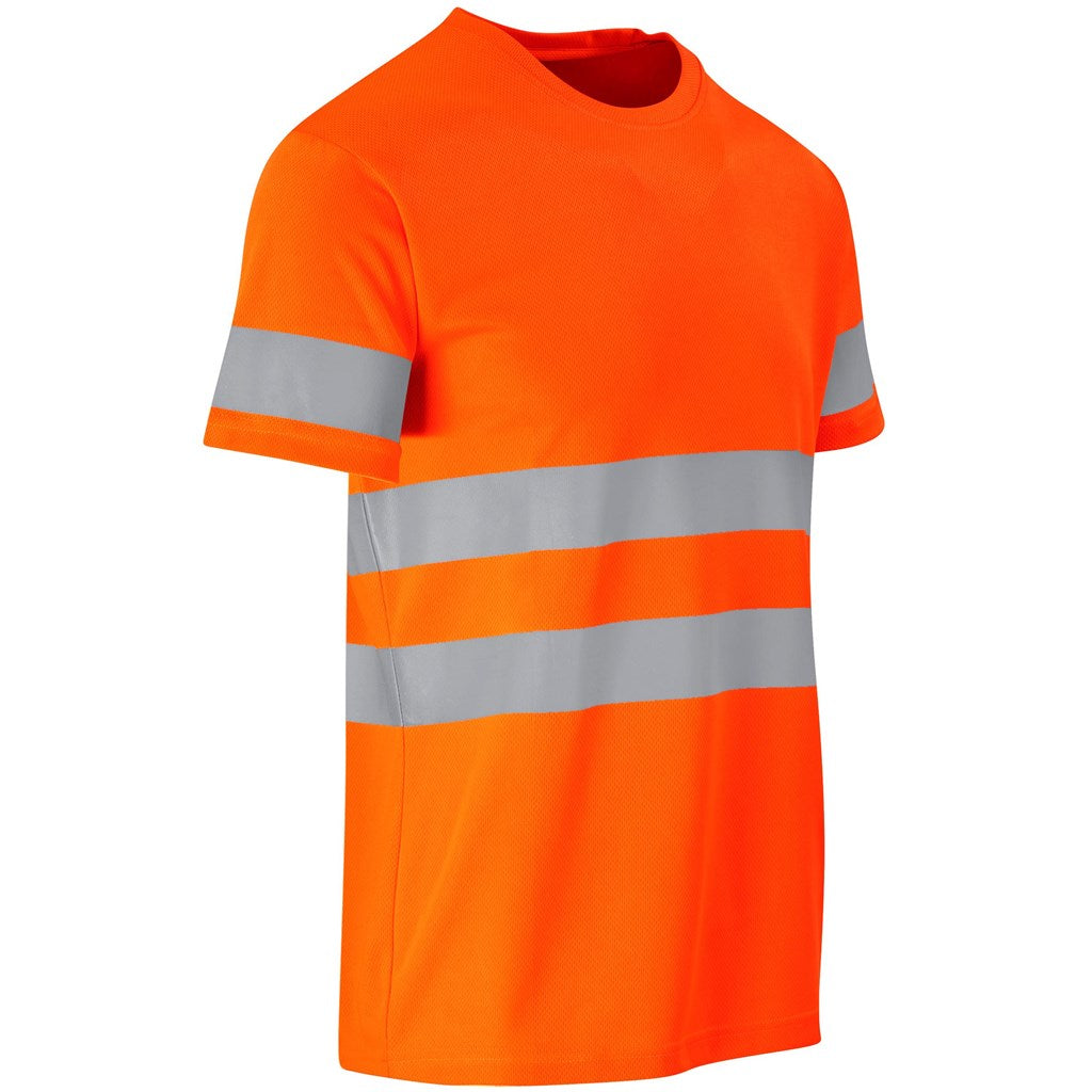 Construction Hi-Viz Reflective T-Shirt in Orange - Print Fast Express